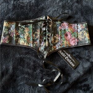 Scarlet Darkness Floral Corset